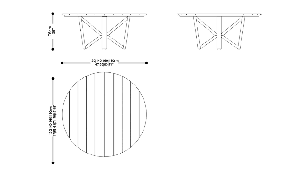 Image of the main dimensions of the product